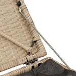 vidaXL Tabourets de jardin avec coussins lot de 2 beige résine tressée