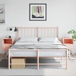 vidaXL Tables de chevet 2 Pièces rose 36x39x60 5 cm acier
