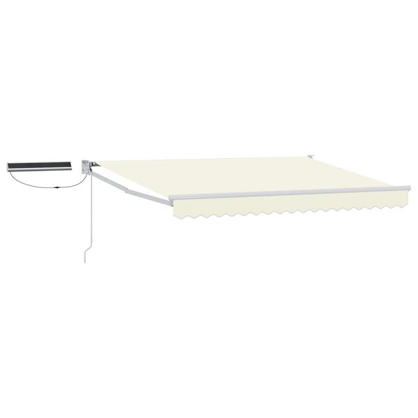 vidaXL Auvent rétractable électrique Crème et Blanc 3 5 x 2 m