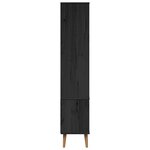 vidaXL Vitrine en Verre Noir 90 x 35 x 175 cm