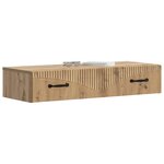 vidaXL Table d'appoint murale 87 5 x 34 5 x 17 cm Bois d'ingénierie