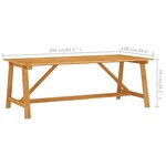 Vidaxl table à dîner de jardin 206x100x74 cm bois d'acacia massif