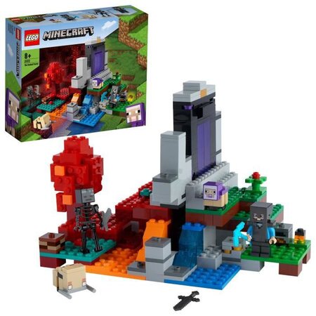 Lego 21172 minecraft™ le portail en ruine jouet pour fille et