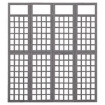 vidaXL Cloison de séparation à 4 panneaux/treillis bois sapin massif