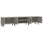 vidaXL Meuble TV gris béton 180x31 5x40 cm bois d'ingénierie
