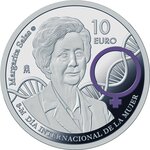 Pièce de monnaie en Argent 10 Euro g 27 Millésime 2024 International Women's Day MARGARITA SALAS