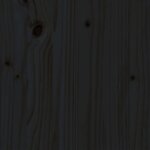 vidaXL Cadre de lit Noir Bois de pin massif 120x190 cm Petit double