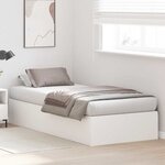 vidaXL Cadre de lit Blanc 200 x 100 x 31 5 cm Bois d'ingénierie