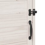 vidaXL Abri de jardin Blanc 59 x 56 x 113 5 cm Bois de Sapin Massif