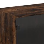 vidaXL Armoire murale avec portes en verre chêne fumé 68x37x68 5 cm