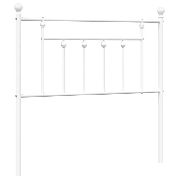 vidaXL Tête de lit métal blanc 90 cm