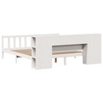 vidaXL Lit bibliothèque sans matelas blanc 200x200 cm bois pin massif
