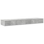 vidaXL Tiroirs de lit avec tiroir Gris béton 135 x 36.5 x 16.5 cm