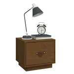 vidaXL Tables de chevet 2Pièces Marron miel 40x34x35cm Bois de pin massif