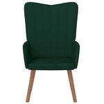 vidaXL Chaise de relaxation Vert foncé Velours