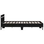 vidaXL Cadre de lit avec LED Chêne noir 120 x 190 cm Bois d'ingénierie