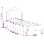 vidaXL Cadre de lit pour tout-petit avec tête de lit Violet