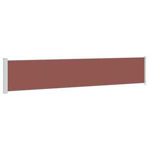 vidaXL Auvent latéral rétractable de patio 117x600 cm Marron