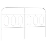 vidaXL Tête de lit de remplacement métal blanc 150 cm