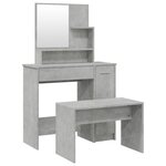 vidaXL Ensemble de coiffeuse Gris béton 86 5x35x136 cm