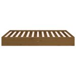 vidaXL Cadre de lit Marron miel Bois massif 120x190 cm Petit Double