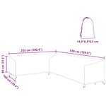 vidaXL Housse pour mobilier d'extérieur 330 x 255 x 80 cm