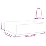 vidaXL Housse pour mobilier d'extérieur Noir 275 x 275 x 70 cm 420D