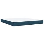 vidaXL Sommier à lattes de lit et matelas bleu 180x200 cm velours