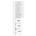 vidaXL Buffet haut Blanc 34 5x34x180 cm Bois d'ingénierie