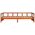 vidaXL Lit de jour cire marron 80x200 cm bois de pin massif