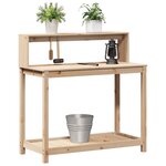 vidaXL Table de rempotage et étagères 108x50x109 5 cm bois massif pin