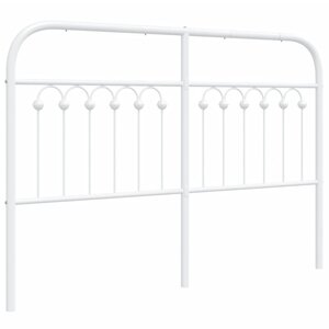 vidaXL Tête de lit métal blanc 135 cm