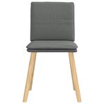 vidaXL Chaises à manger lot de 6 gris foncé tissu