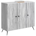 vidaXL Buffet Sonoma gris 89 x 34 5 x 80 cm Bois d'ingénierie