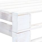 vidaXL Banc d'angle palette de jardin bois blanc