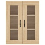 vidaXL Buffet haut Chêne sonoma 69 5x34x180 cm Bois d'ingénierie