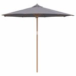 vidaXL Parasol de jardin Gris foncé 270 x 270 x 260 cm Bambou