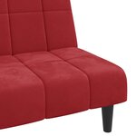 Vidaxl canapé-lit à 2 places rouge bordeaux velours