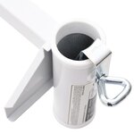 vidaXL Pince à parasol pour balcon blanc 38 mm acier