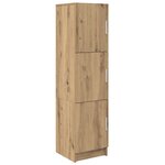 vidaXL Bureau avec rangement en bois d'ingénierie chêne