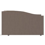 vidaXL Lit avec USB Taupe Tissu 90x200 cm
