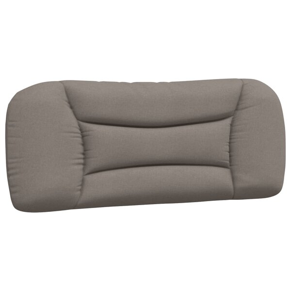 vidaXL Coussin de tête de lit taupe 100 cm tissu