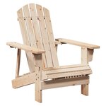 vidaXL Chaise Adirondack avec pouf bois massif de sapin