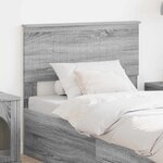 vidaXL Tête de lit Gris Sonoma 90 cm Bois d'ingénierie