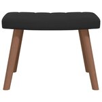 vidaXL Chaise de relaxation avec repose-pied Noir Velours