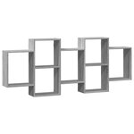 vidaXL Étagère murale sonoma gris 159x18x65 cm bois d'ingénierie