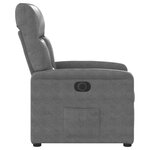 vidaXL Fauteuil inclinable électrique gris foncé tissu microfibre