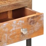 vidaXL Table console Doré 90x30x75 cm Bois de récupération massif