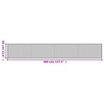 vidaXL Tapis rectangulaire marron 60x400 cm bambou