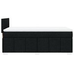 vidaXL Sommier à lattes de lit et matelas Noir 80x200 cm Tissu